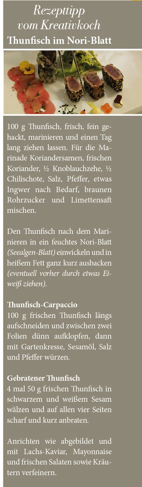 Rezepttipp: Thunfisch im Nori-Blatt